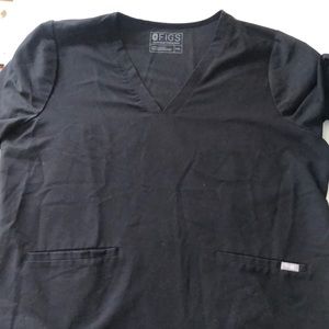 Figs scrub top Black